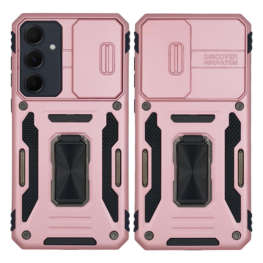 Θήκη Ring Armor CamShield Sonique για Samsung Galaxy A35 5G Ροζ Χρυσό