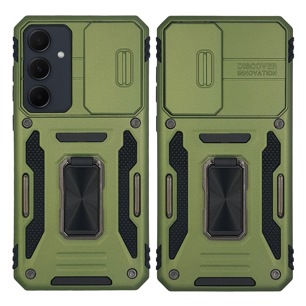 Θήκη Ring Armor CamShield Sonique για Samsung Galaxy A35 5G Χακί