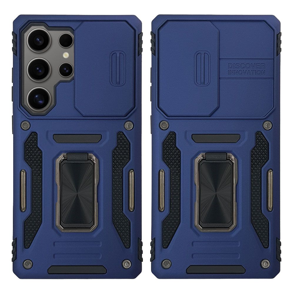 Θήκη Ring Armor CamShield Sonique για Samsung Galaxy S24 Ultra Μπλέ