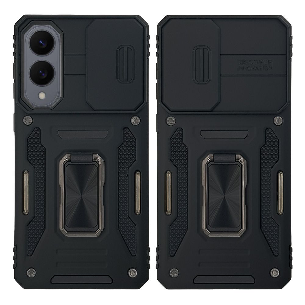 Θήκη Ring Armor CamShield Sonique για Samsung Galaxy S25 Edge Μαύρο