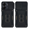 Θήκη Ring Armor CamShield Sonique για Xiaomi Redmi 13C 4G / Redmi 13C 5G / Poco C65 4G Μαύρο