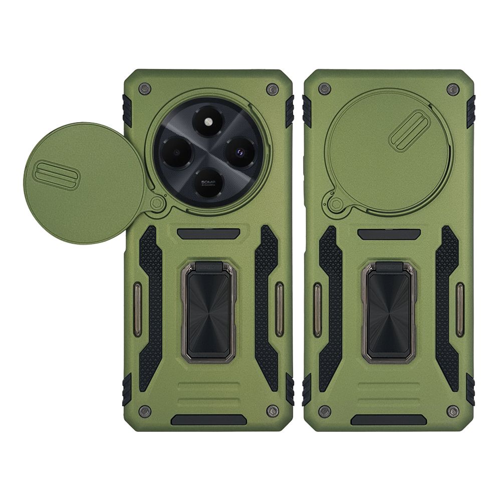 Θήκη Ring Armor CamShield Sonique για Xiaomi Redmi 14C 4G / Poco C75 4G / Redmi A4 5G / Redmi 17C 4G Χακί