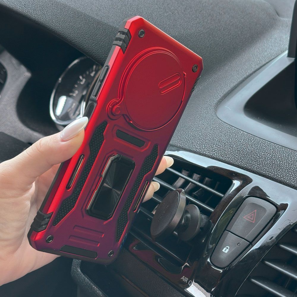 Θήκη Ring Armor CamShield Sonique για Xiaomi Redmi Note 14 Pro 4G Κόκκινο