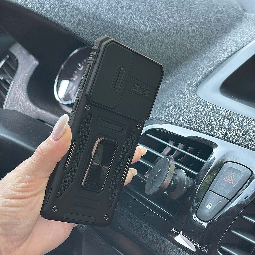 Θήκη Ring Armor CamShield Sonique για Xiaomi Redmi Note 14 Pro 4G Μαύρο