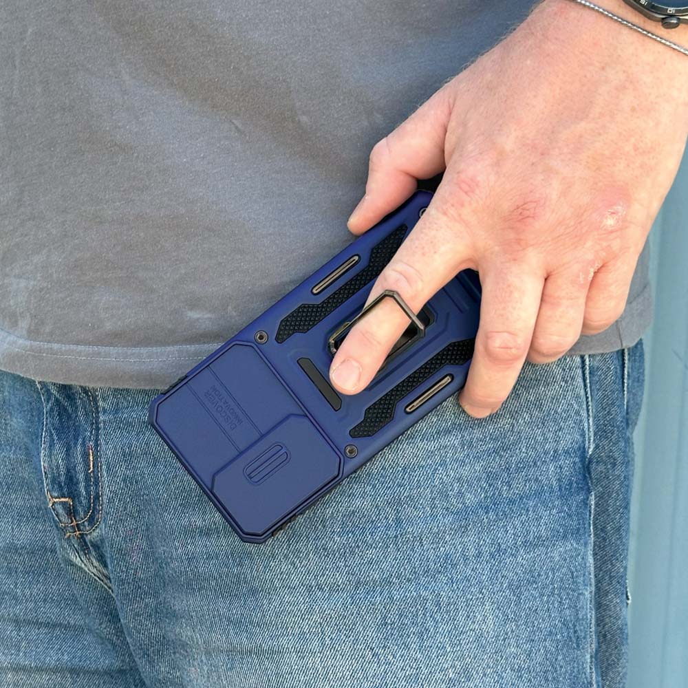 Θήκη Ring Armor CamShield Sonique για Xiaomi Redmi Note 14 Pro 4G Μπλέ
