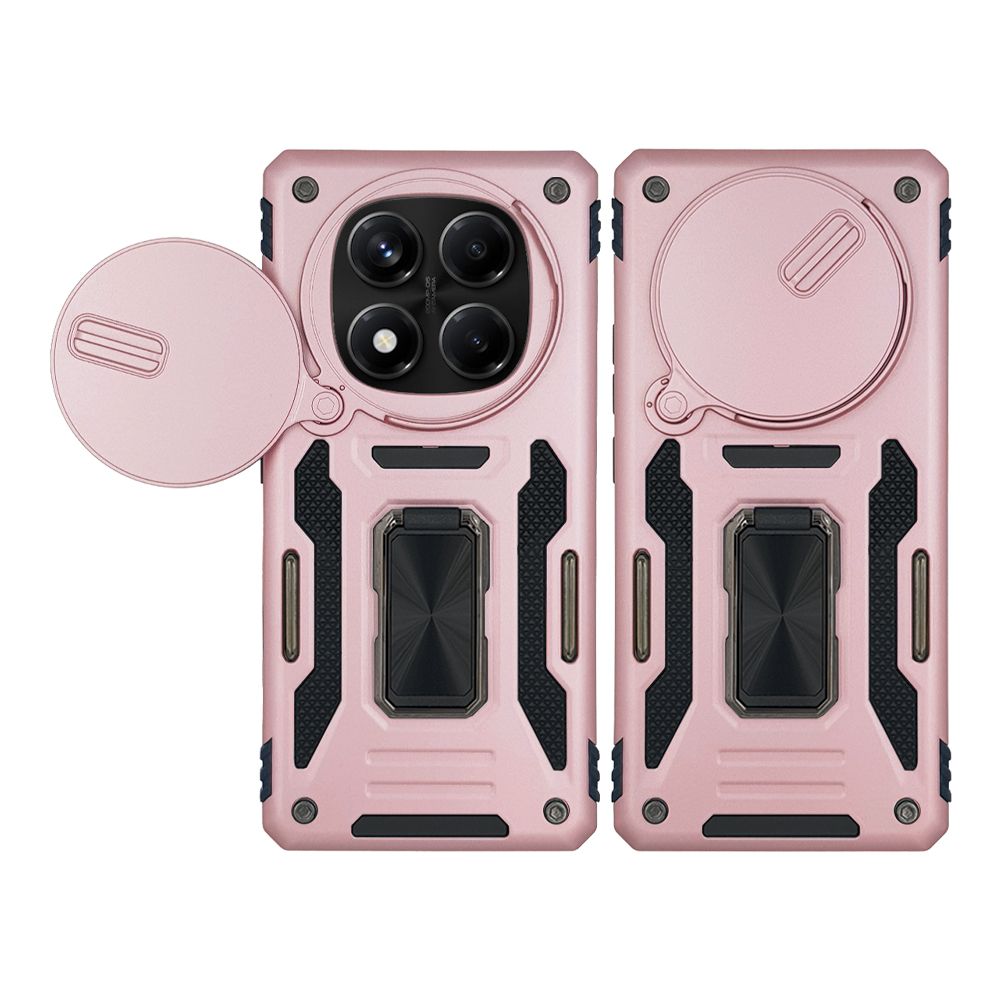 Θήκη Ring Armor CamShield Sonique για Xiaomi Redmi Note 14 Pro 4G Ροζ Χρυσό