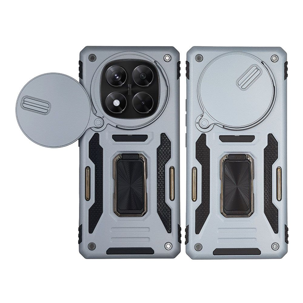 Θήκη Ring Armor CamShield Sonique για Xiaomi Redmi Note 14 Pro 5G / Poco X7 5G Γκρι