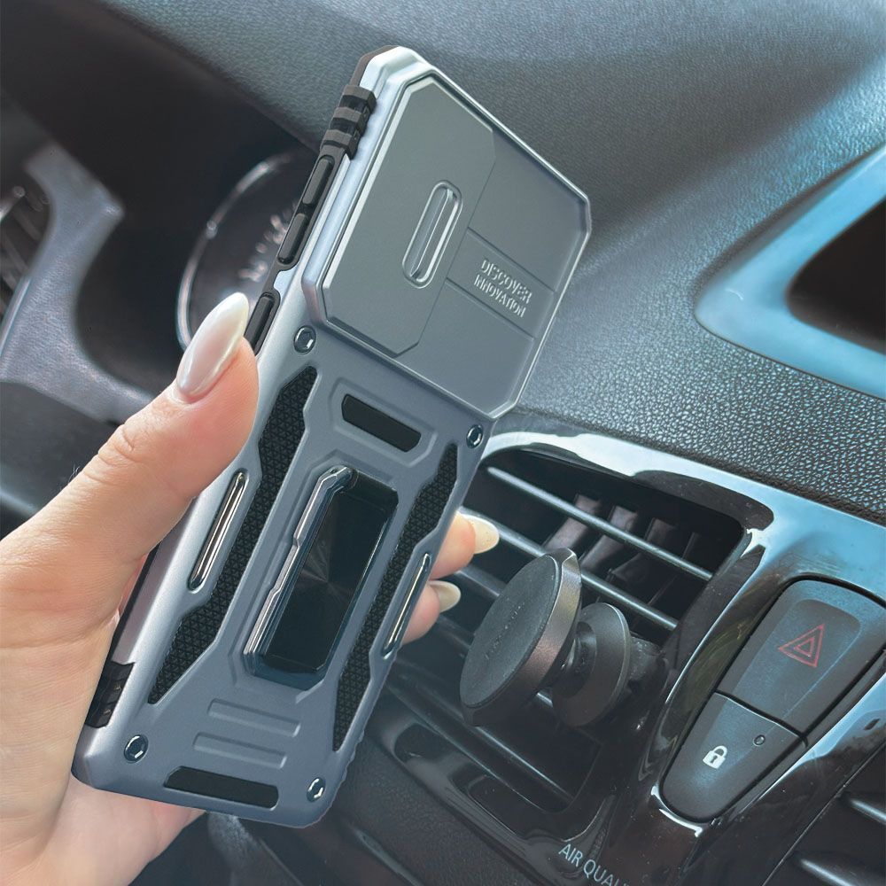 Θήκη Ring Armor CamShield Sonique για Xiaomi Redmi Note 14 Pro 5G / Poco X7 5G Γκρι