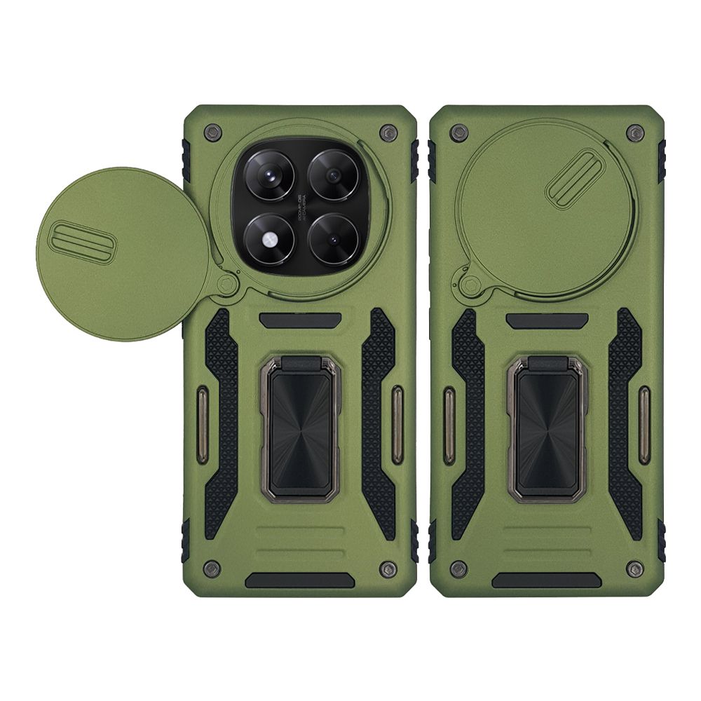 Θήκη Ring Armor CamShield Sonique για Xiaomi Redmi Note 14 Pro 5G / Poco X7 5G Χακί