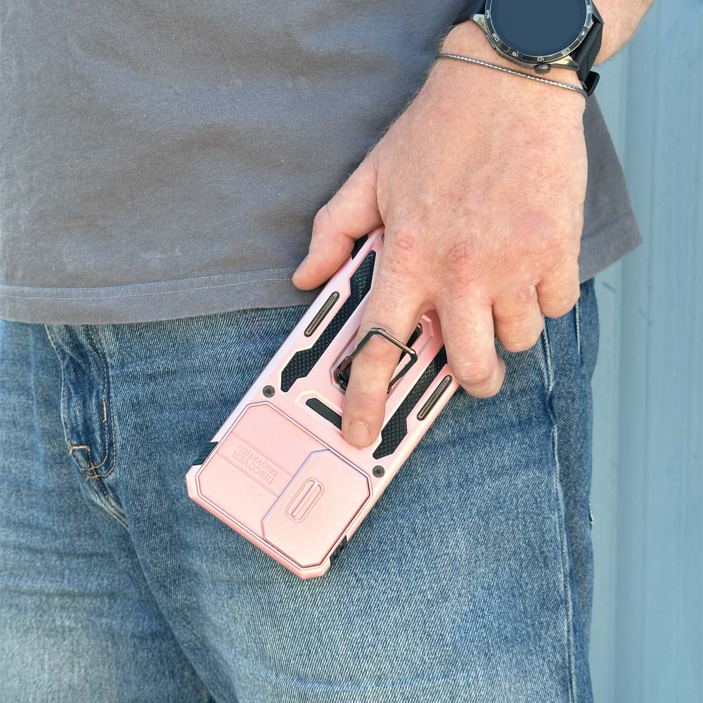 Θήκη Ring Armor CamShield Sonique για Xiaomi Redmi Note 14 Pro Plus 5G Ροζ Χρυσό