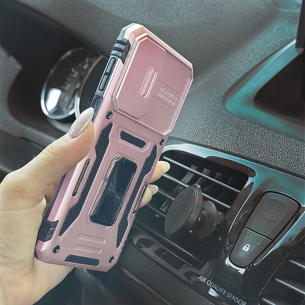 Θήκη Ring Armor CamShield Sonique για Xiaomi Redmi Note 14 Pro Plus 5G Ροζ Χρυσό
