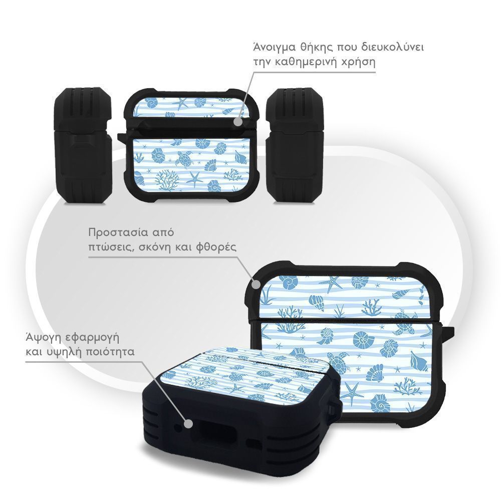 Θήκη Σιλικόνης Sonique Ocean Series για AirPods Pro / Pro 2 Κοράλλια