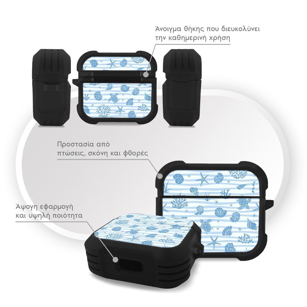 Θήκη Σιλικόνης Sonique Ocean Series για AirPods 3 Κοράλλια