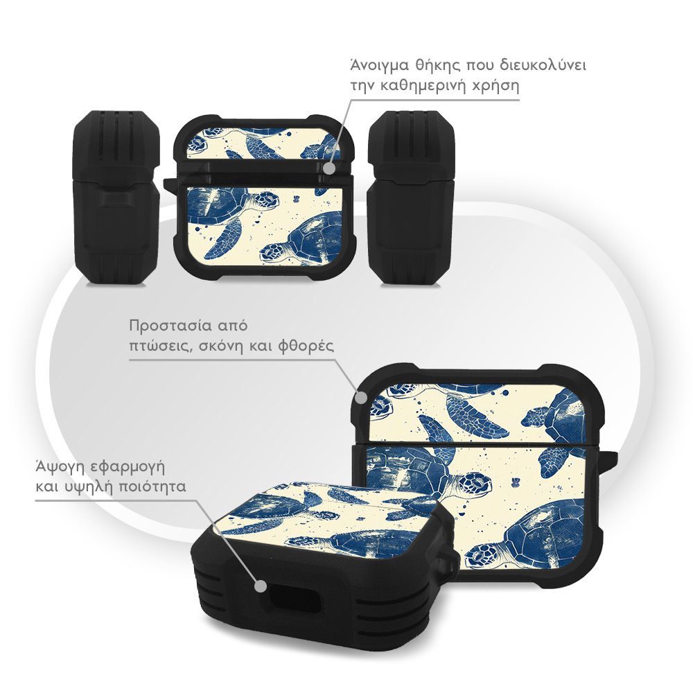 Θήκη Σιλικόνης Sonique Ocean Series για AirPods 3 Χελώνες