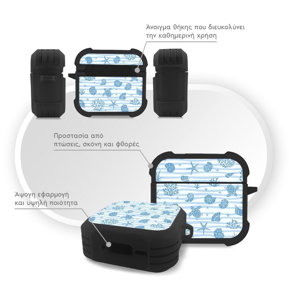 Θήκη Σιλικόνης Sonique Ocean Series για AirPods 4 Κοράλλια