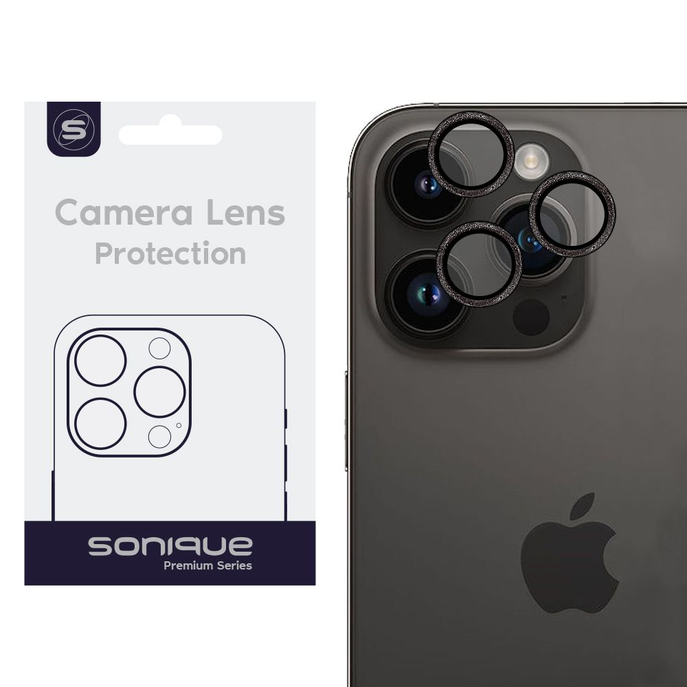 Camera Protection Sonique Glitter Lens Pro Apple iPhone 14 Pro / iPhone 14 Pro Max Black