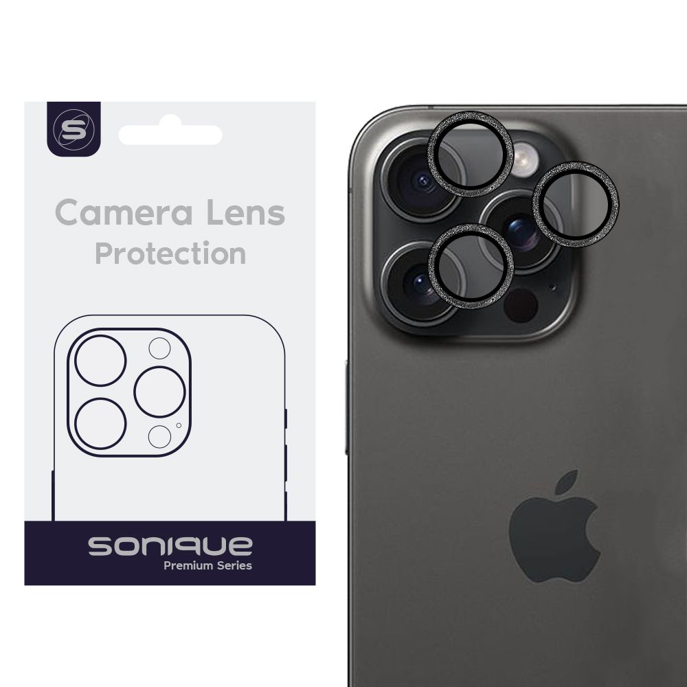 Camera Protection Sonique Glitter Lens Pro Apple iPhone 15 Pro / iPhone 15 Pro Max Natural Titanium
