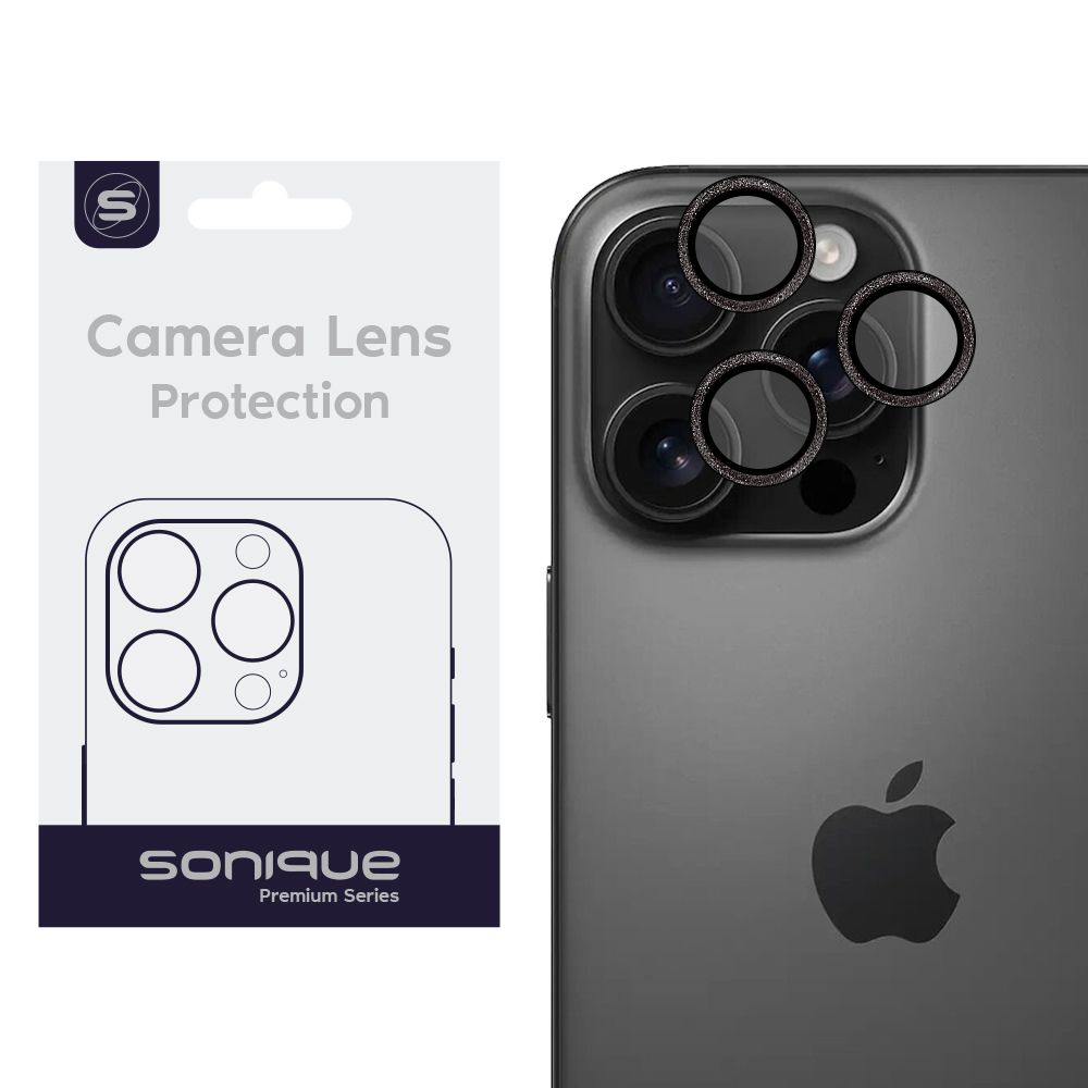 Camera Protection Sonique Glitter Lens Pro Apple iPhone 16 Pro / iPhone 16 Pro Max Black Titanium