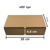 Κασετίνα Συσκευασίας για Αποστολές Eshop 25x14x6.5cm από Καφέ Τρίφυλλο Χαρτόνι 50τμ Καφέ