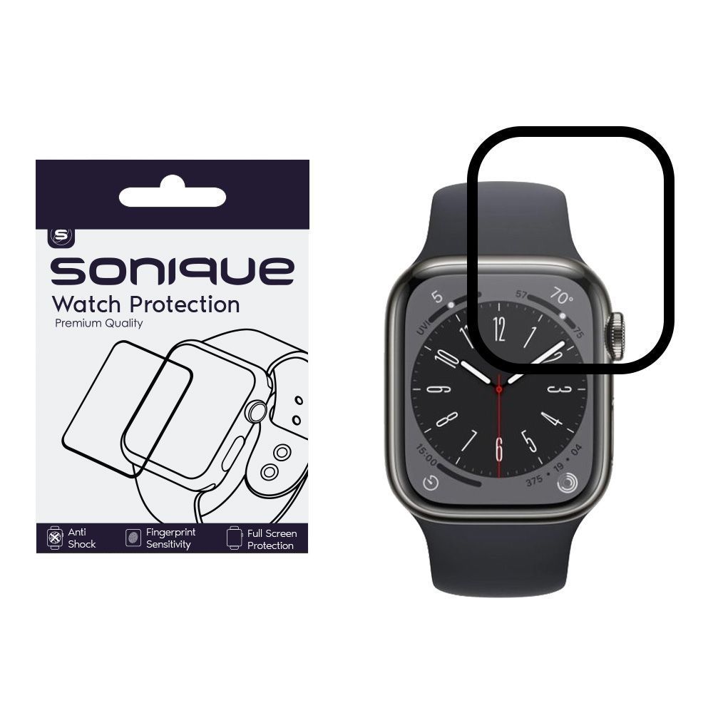 Watch Protection Sonique FlexGlass 7H Full Cover Apple Watch 7/8/9 45mm Μαύρο