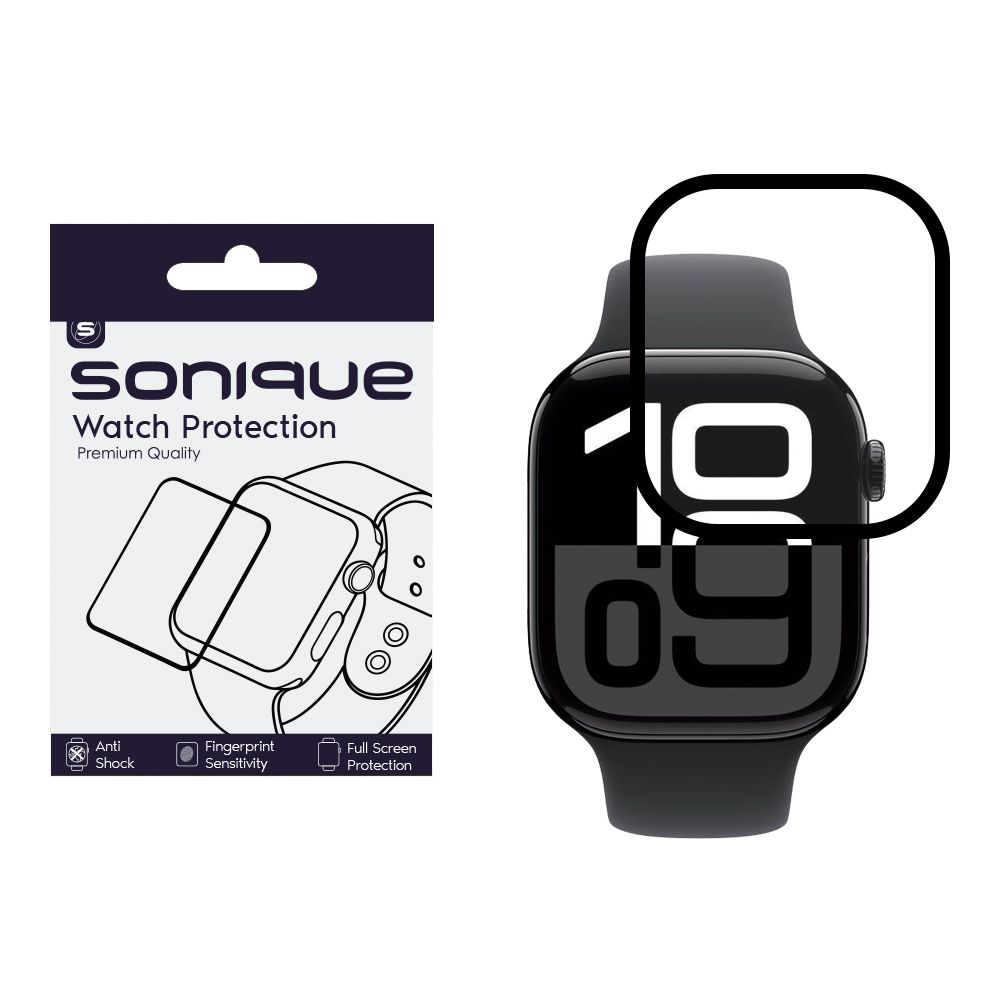 Watch Protection Sonique FlexGlass 7H Full Cover Apple Watch 10/11 46mm Μαύρο