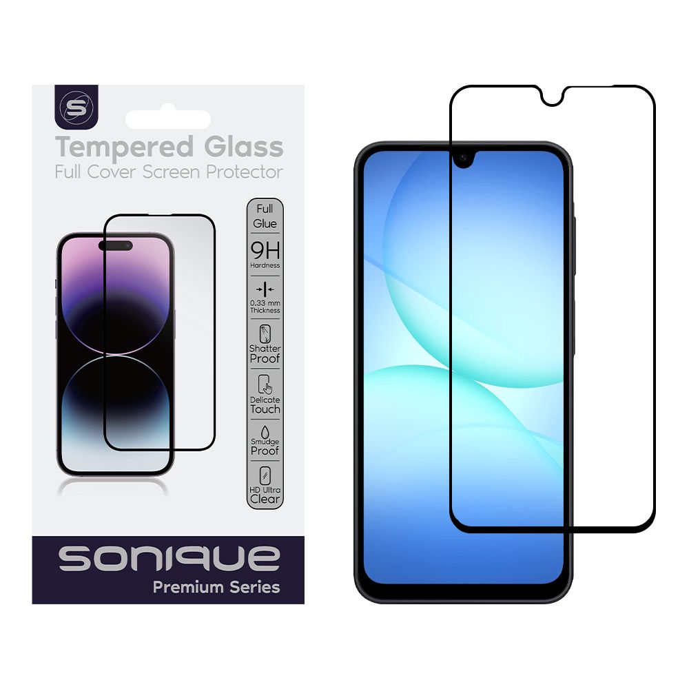 Hardy Glass Sonique Premium Series HD Full Cover 9H Samsung Galaxy A17 4G / Galaxy A17 5G / Galaxy A18 4G / Galaxy A18 5G Μαύρο