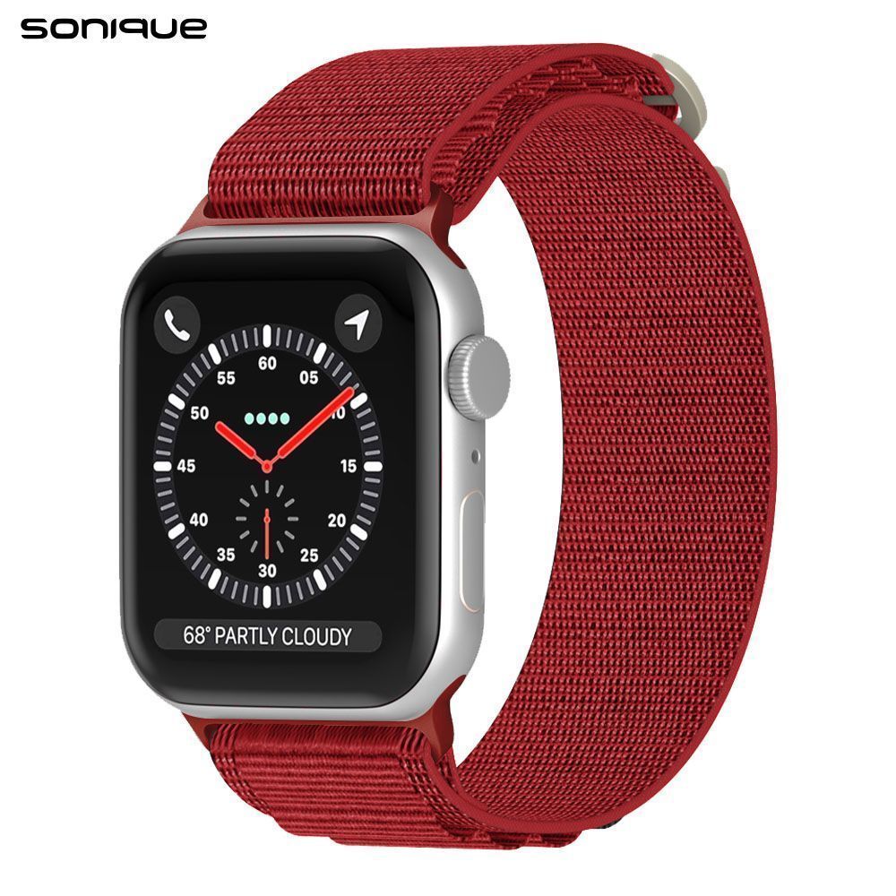 Λουράκι Nylon Alpine Loop Band Sonique για Apple Watch (42/44/45/46/49MM) Κόκκινο