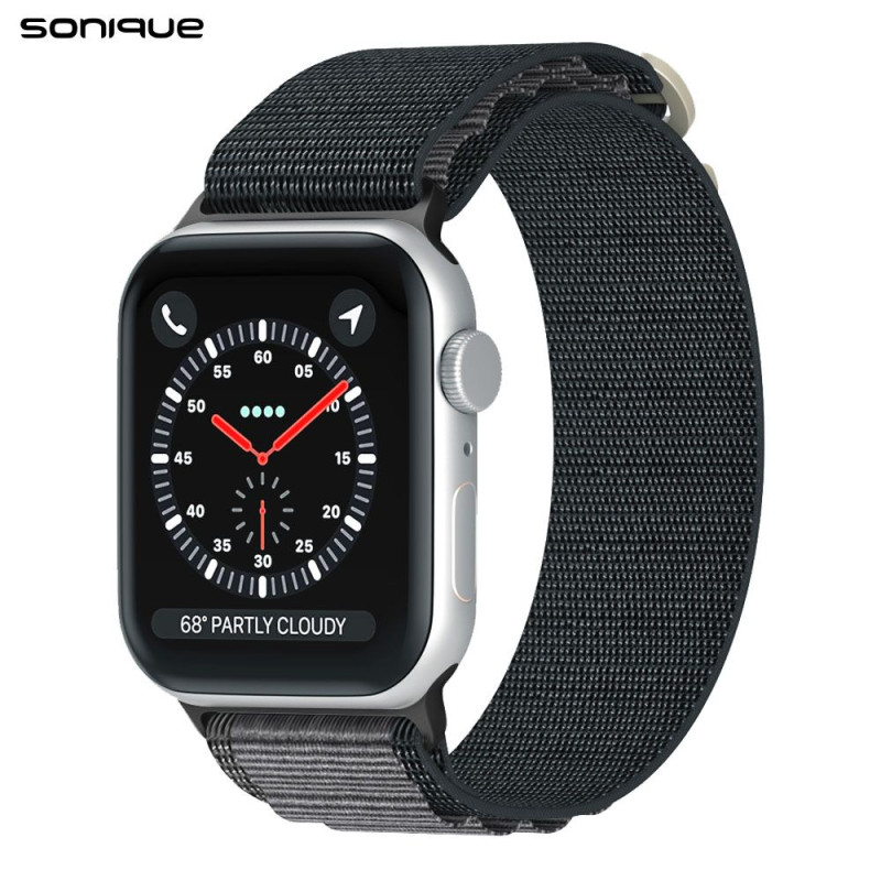 Λουράκι Nylon Alpine Loop Band Sonique για Apple Watch (42/44/45/46/49MM) Σκούρο Γκρι