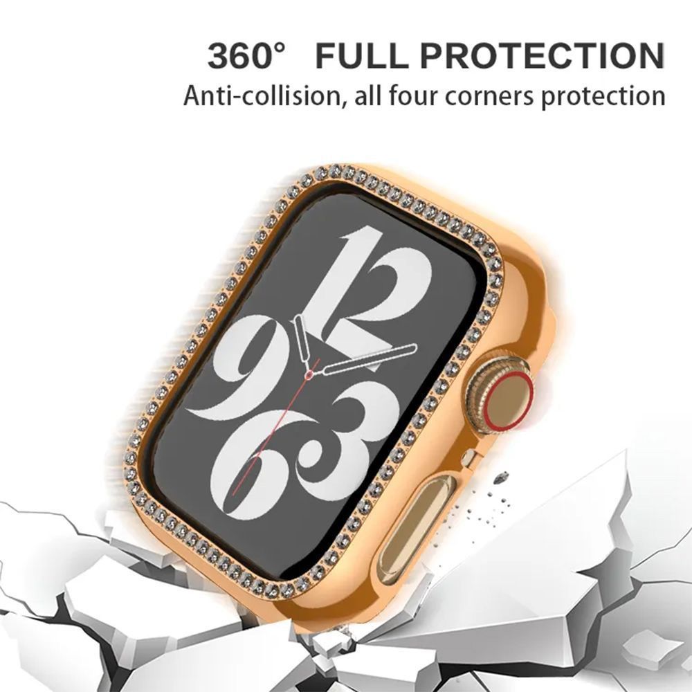 Θήκη Προστασία Luxury Diamond PC + Tempered Glass Sonique για Apple Watch 1/2/3 38 mm Διάφανο