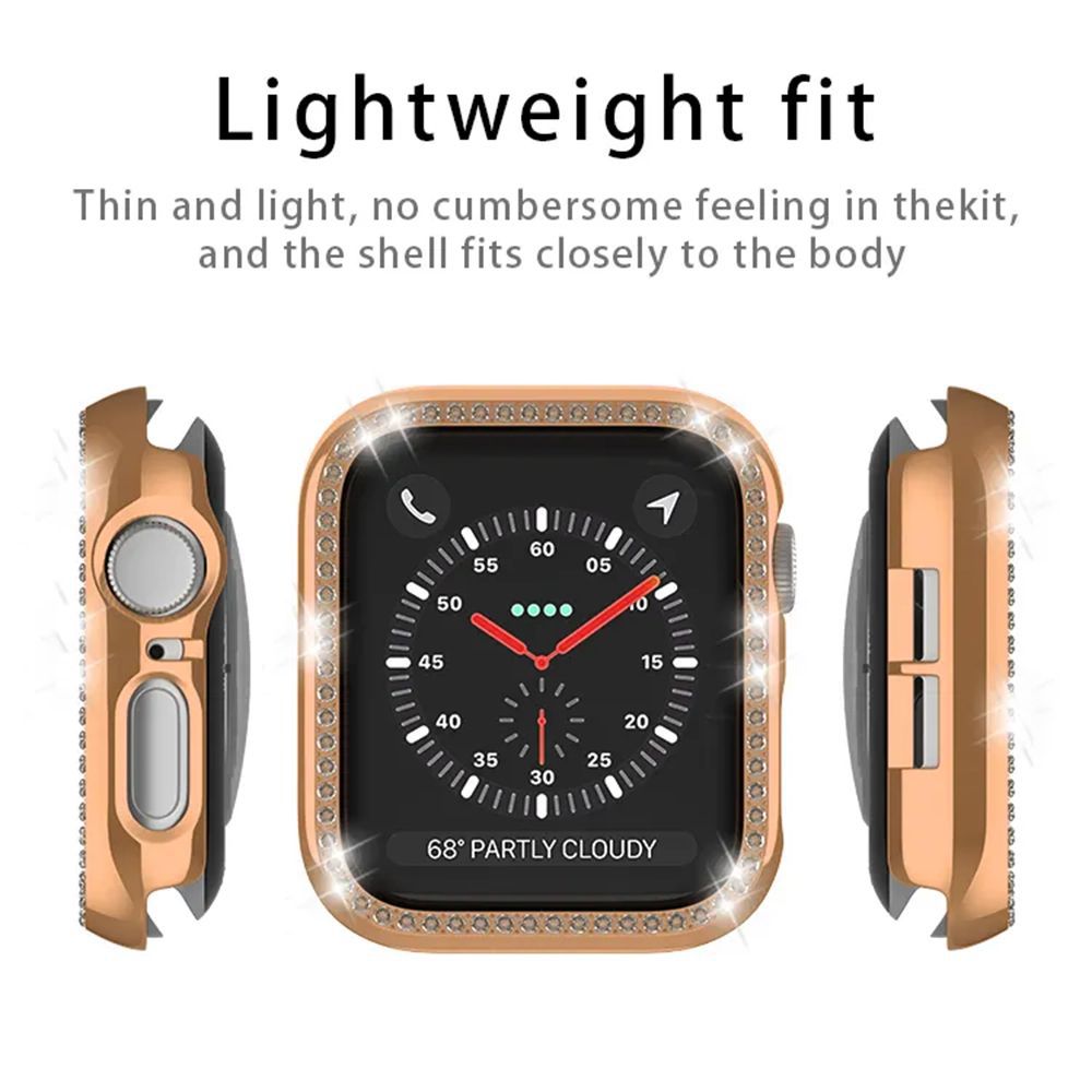 Θήκη Προστασία Luxury Diamond PC + Tempered Glass Sonique για Apple Watch 4/5/6/SE/SE 2/SE 3 40mm Διάφανο