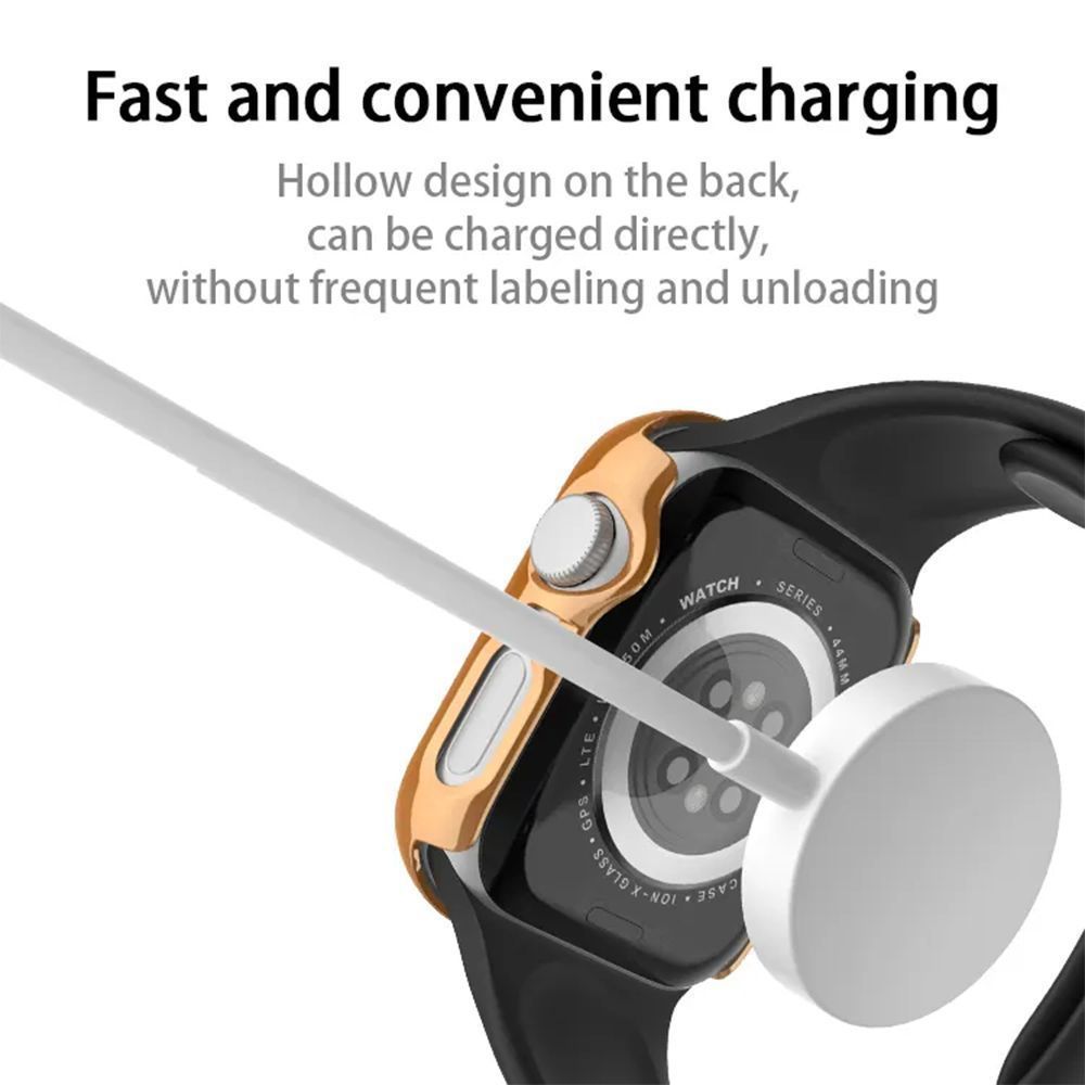 Θήκη Προστασία Luxury Diamond PC + Tempered Glass Sonique για Apple Watch 4/5/6/SE/SE 2/SE 3 40mm Διάφανο