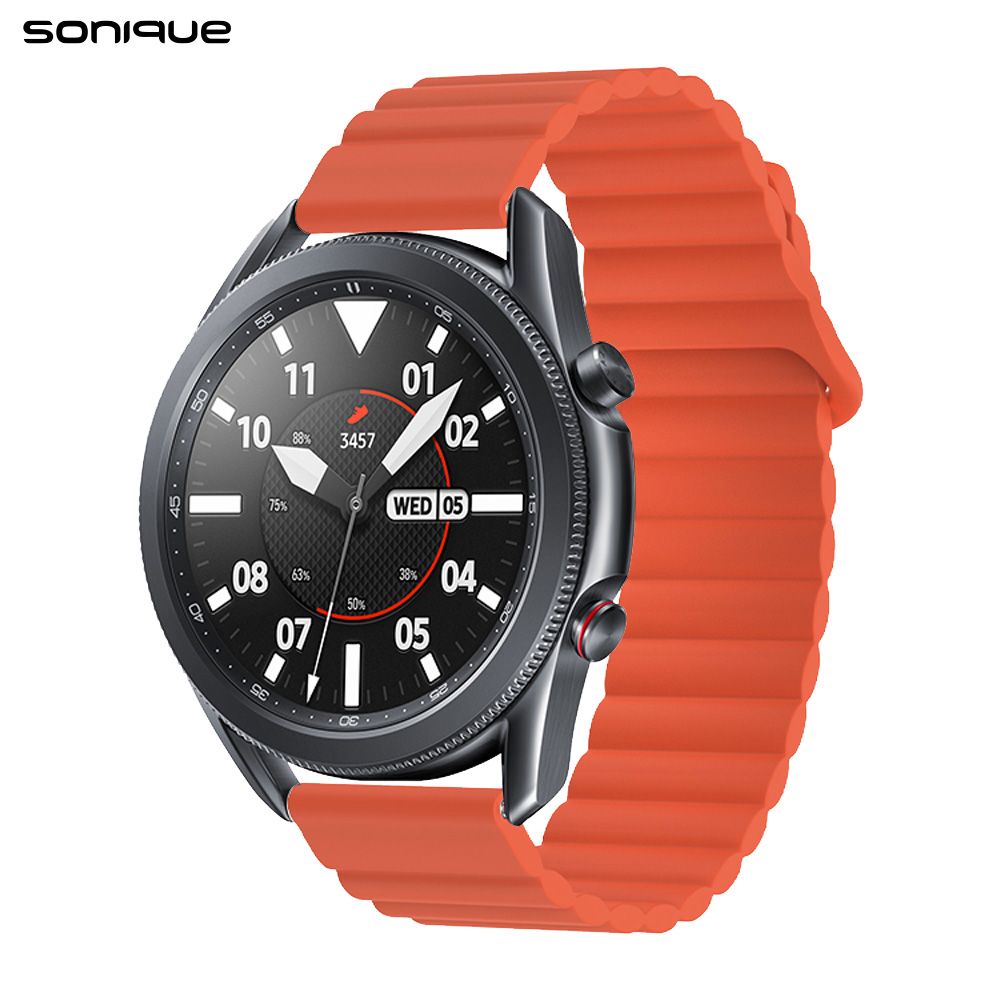 Λουράκι Σιλικόνης Wavy Magnetic Band Sonique 22mm για Samsung, Huawei, Amazfit, Xiaomi, Honor Εκάι