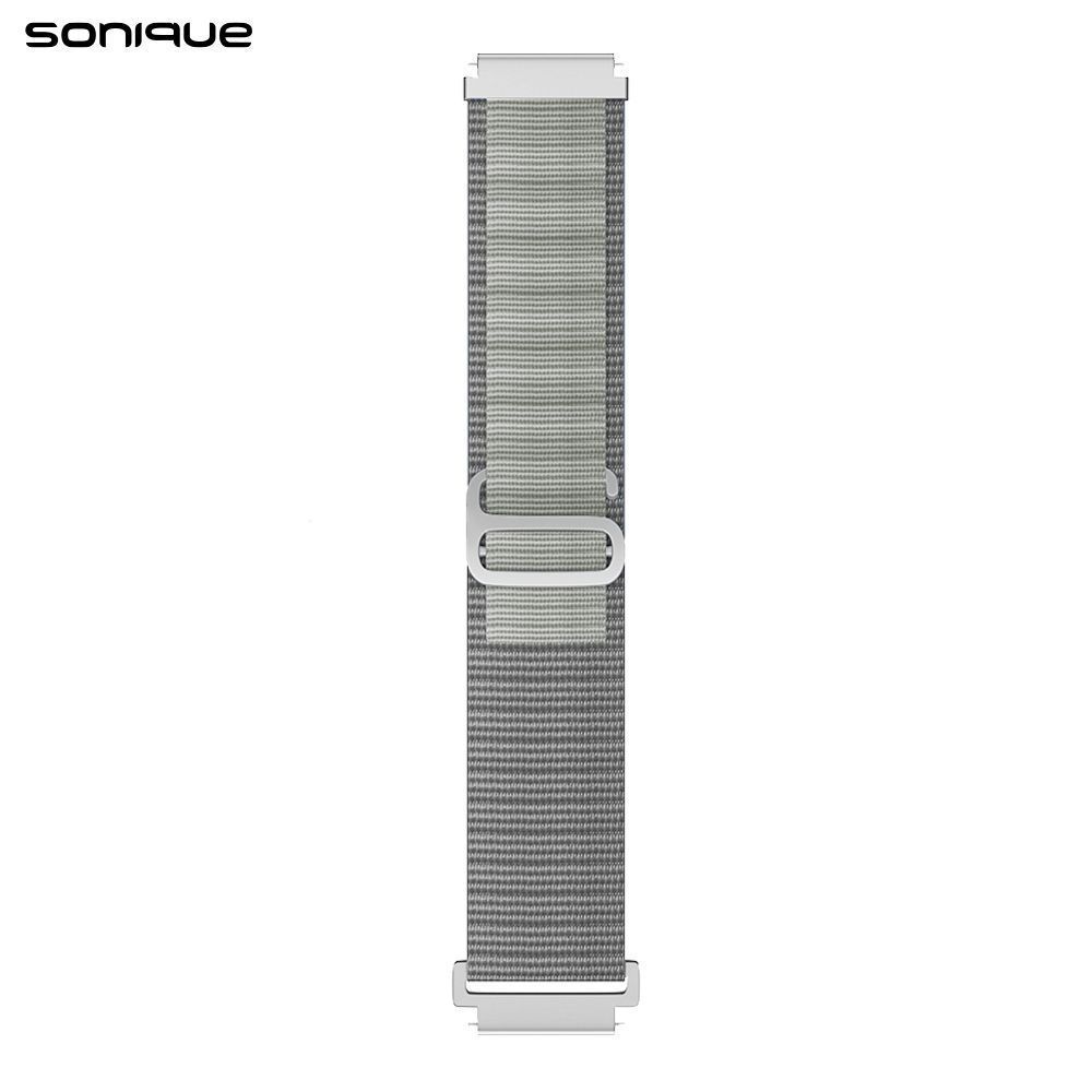 Λουράκι Nylon Alpine Loop Band Sonique 20mm για Samsung, Huawei, Amazfit, Xiaomi, Honor Γκρι