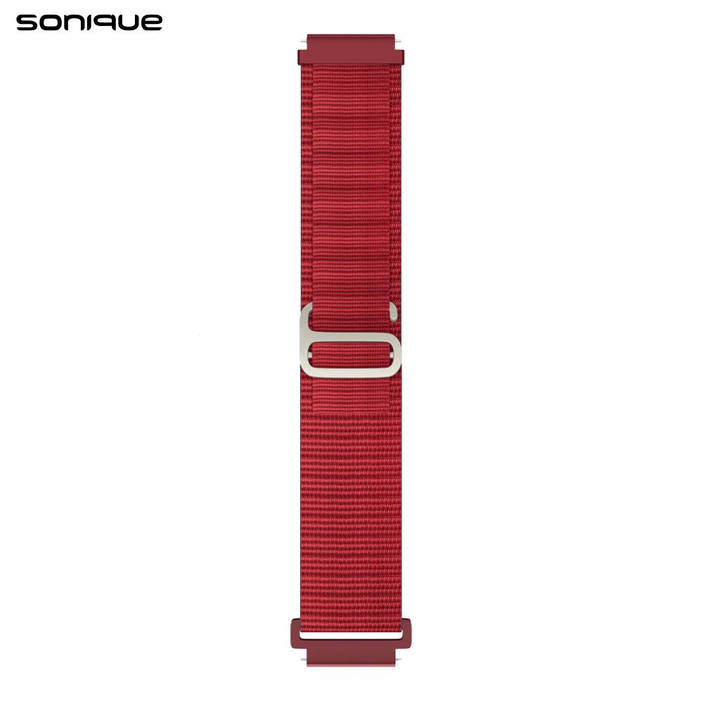 Λουράκι Nylon Alpine Loop Band Sonique 20mm για Samsung, Huawei, Amazfit, Xiaomi, Honor Κόκκινο