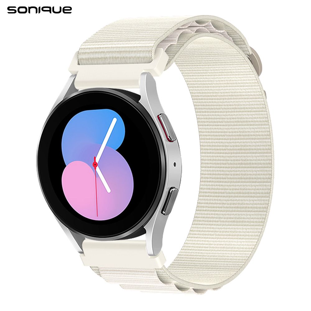 Λουράκι Nylon Alpine Loop Band Sonique 20mm για Samsung, Huawei, Amazfit, Xiaomi, Honor Μπεζ