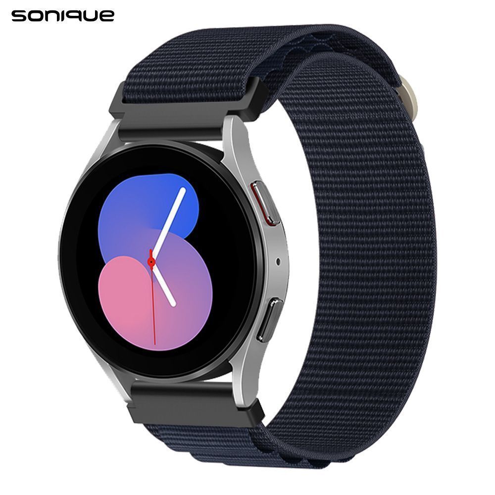 Λουράκι Nylon Alpine Loop Band Sonique 20mm για Samsung, Huawei, Amazfit, Xiaomi, Honor Μπλε Σκούρο