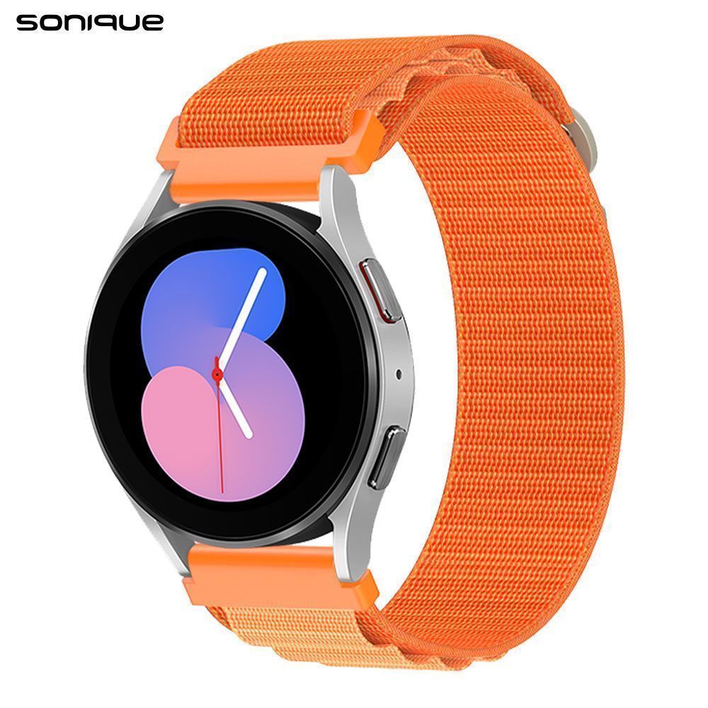 Λουράκι Nylon Alpine Loop Band Sonique 20mm για Samsung, Huawei, Amazfit, Xiaomi, Honor Πορτοκαλί
