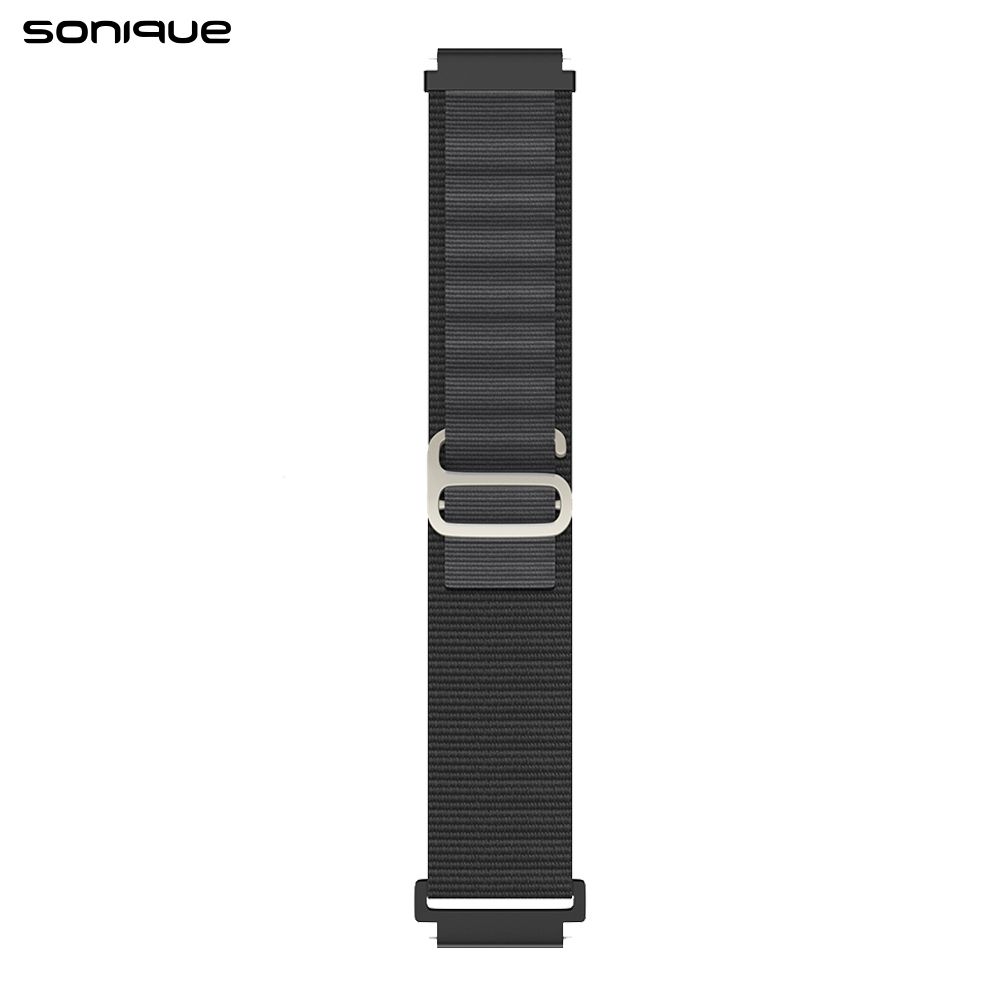 Λουράκι Nylon Alpine Loop Band Sonique 20mm για Samsung, Huawei, Amazfit, Xiaomi, Honor Σκούρο Γκρι