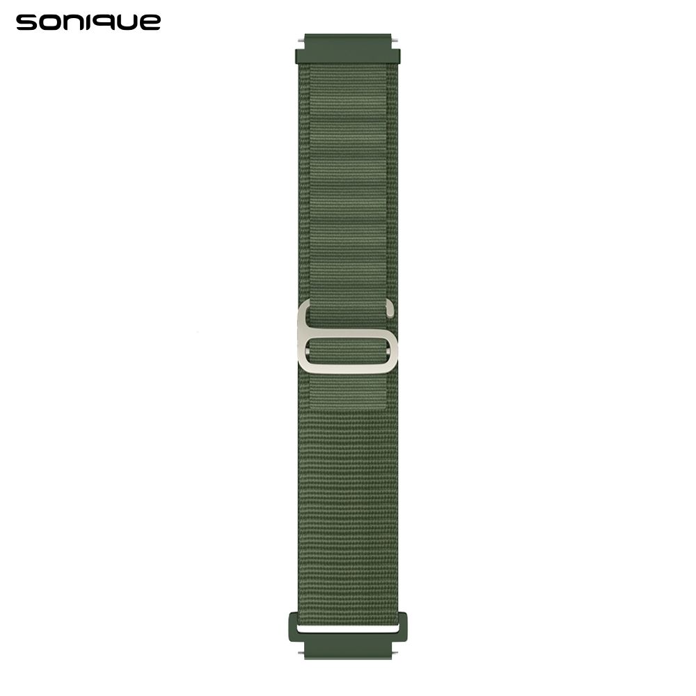 Λουράκι Nylon Alpine Loop Band Sonique 20mm για Samsung, Huawei, Amazfit, Xiaomi, Honor Χακί