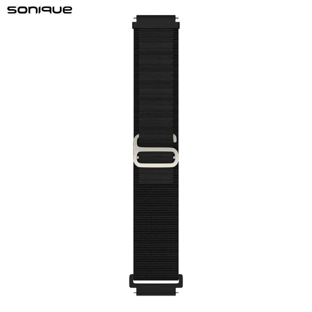 Λουράκι Nylon Alpine Loop Band Sonique 22mm για Samsung, Huawei, Amazfit, Xiaomi, Honor Μαύρο