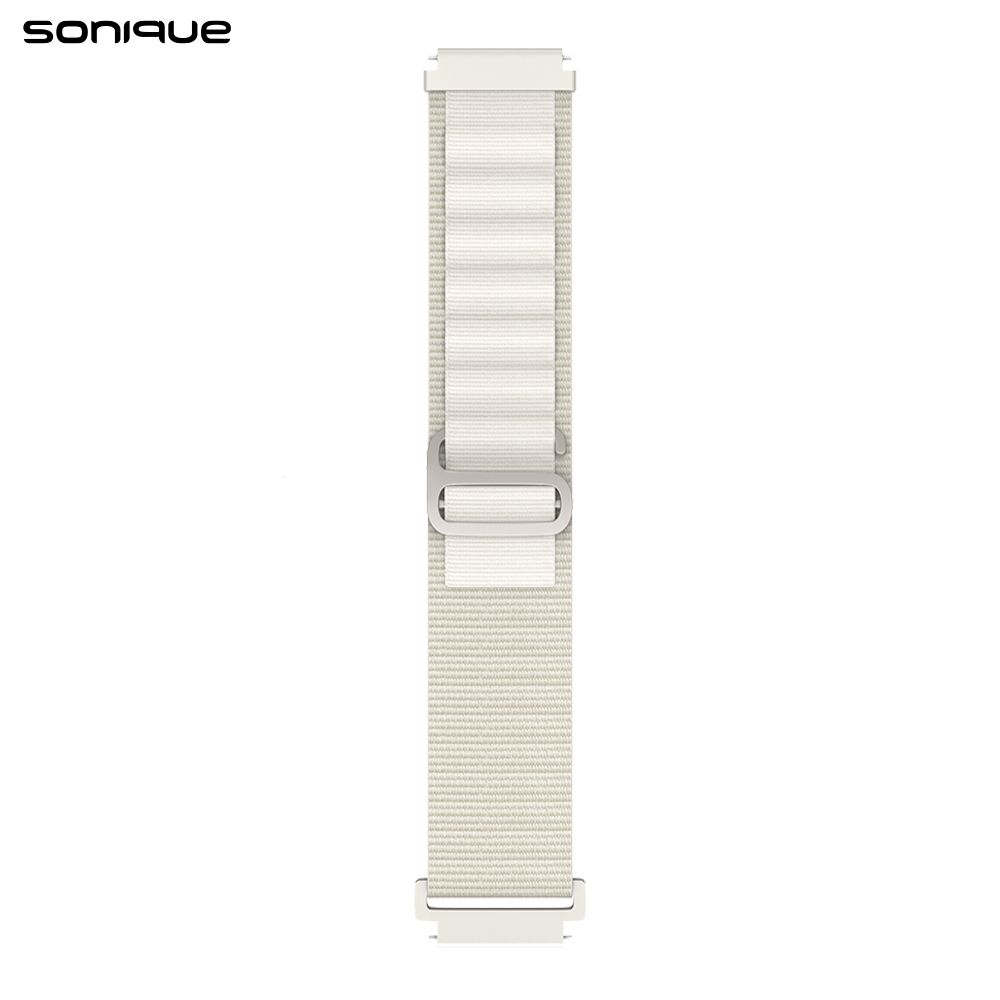 Λουράκι Nylon Alpine Loop Band Sonique 22mm για Samsung, Huawei, Amazfit, Xiaomi, Honor Μπεζ