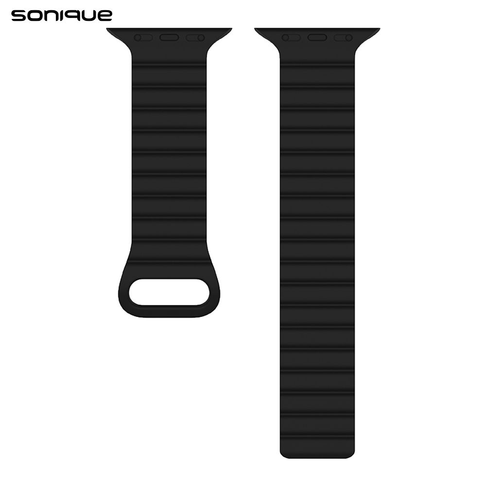Λουράκι Σιλικόνης Wavy Magnetic Band Sonique για Apple Watch (38/40/41MM) Μαύρο