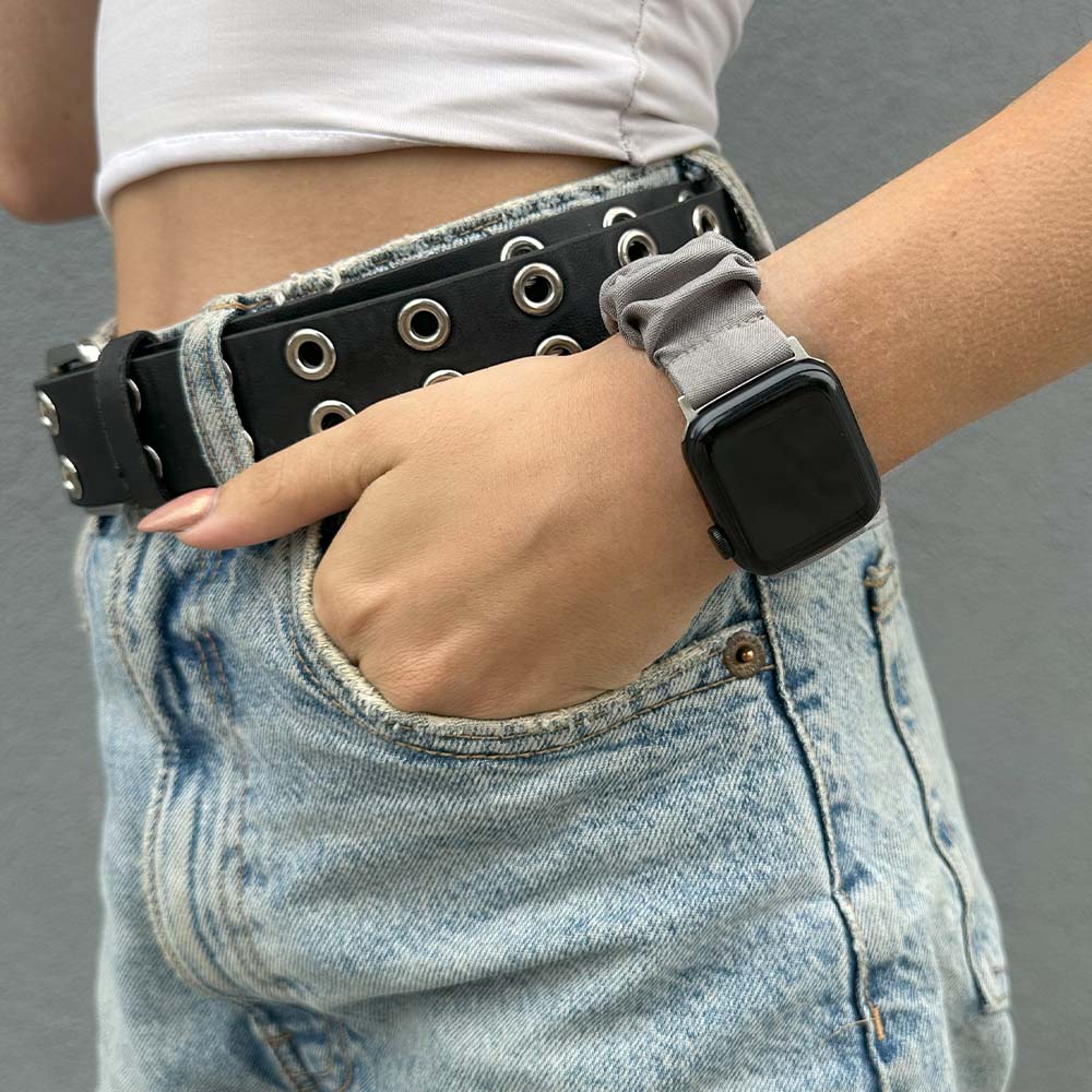 Λουράκι Scruncie Band Sonique για Apple Watch (42/44/45/49MM) Γκρι