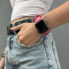 Λουράκι Scruncie Band Sonique για Apple Watch (42/44/45/49MM) Ροζ Σκούρο