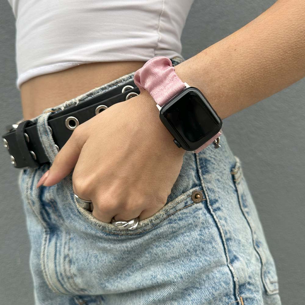 Λουράκι Scruncie Band Sonique για Apple Watch (42/44/45/49MM) Ροζ