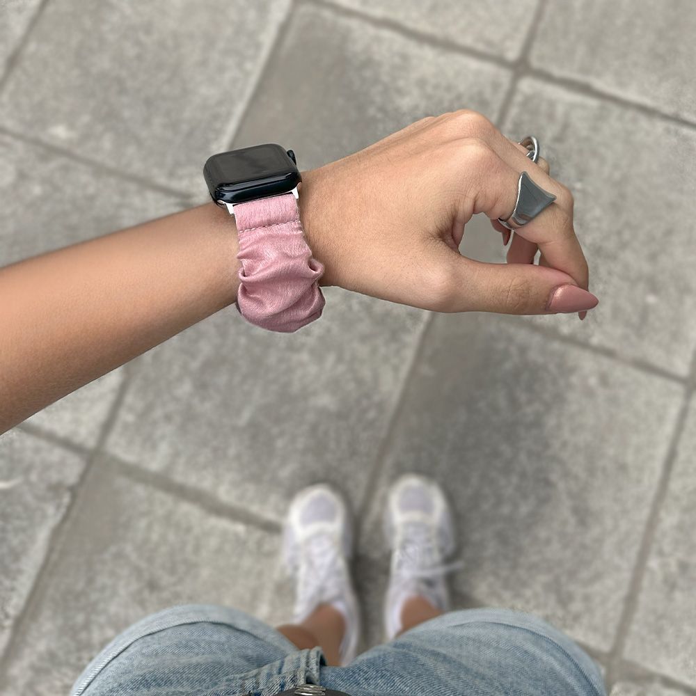 Λουράκι Scruncie Band Sonique για Apple Watch (42/44/45/49MM) Ροζ