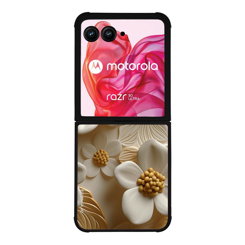 Θήκη Sonique 3D Flower Series για Motorola Motorola Razr 50 Ultra Λευκό