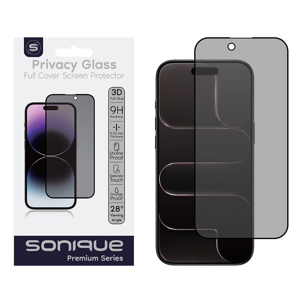 Privacy Glass Sonique Premium Series HD Full Cover 9H Apple iPhone 17 Air Μαύρο