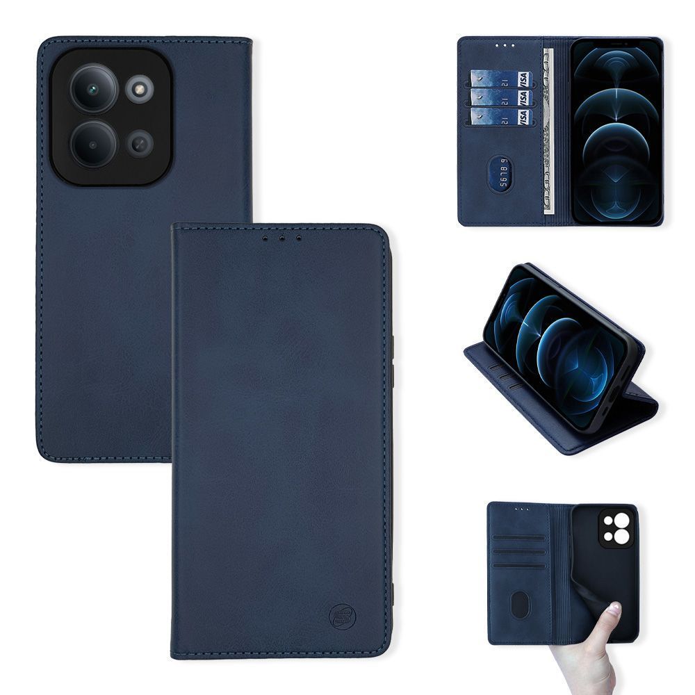 Θήκη Πορτοφόλι Vintage Magnet Wallet Sonique Xiaomi Redmi 15C 4G 173mm / Redmi 15C 5G 173mm / Poco C85 4G Μπλε Σκούρο