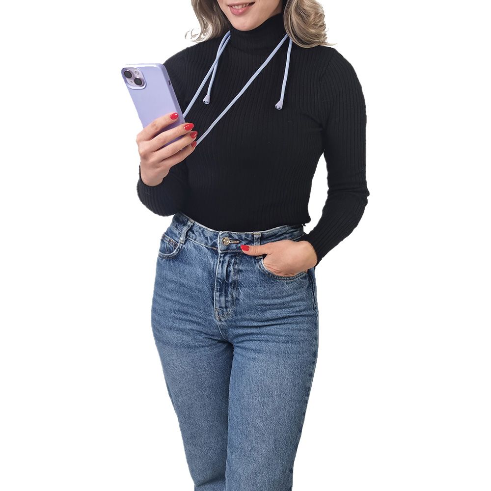 Θήκη Σιλικόνης με Κορδόνι CarryHang Sonique Apple iPhone 17 Λιλά